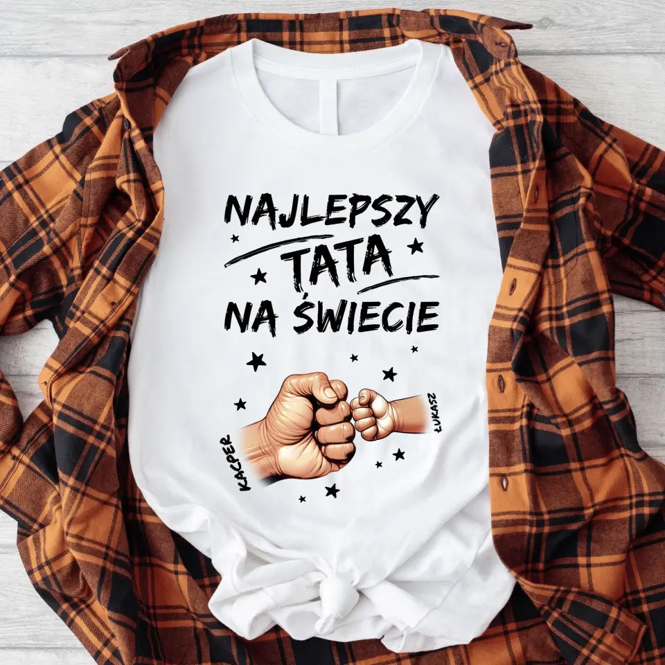 Najlepszy Tata Na Świecie Koszulka Personalizowana